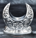 Hexenshop Dark Phoenix Pentagram crescent silver stick candle holder